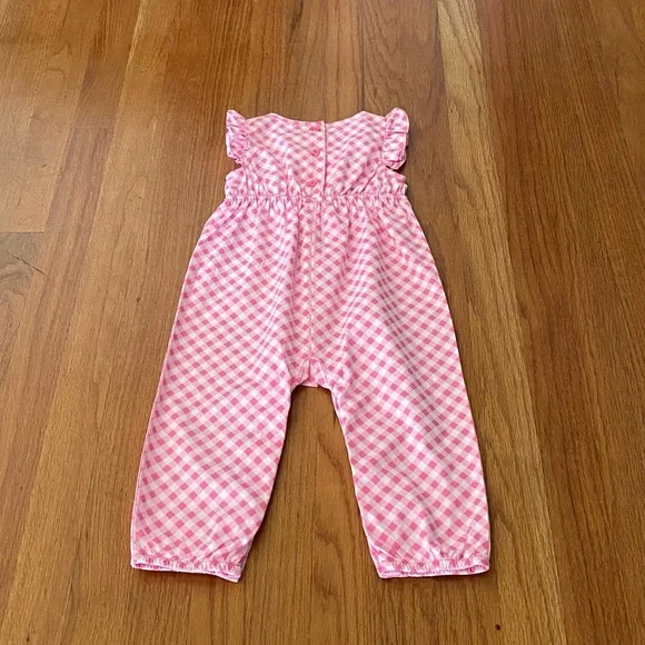 Disney Store Minnie Mouse Pink Gingham Jumpsuit - Picture 5 of 8